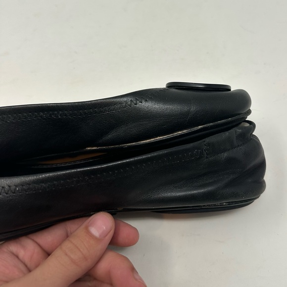 Tory Burch Women’s Minnie Travel Ballet Flat Genuine Leather Perfect Black 8.5 - Picture 8 of 12